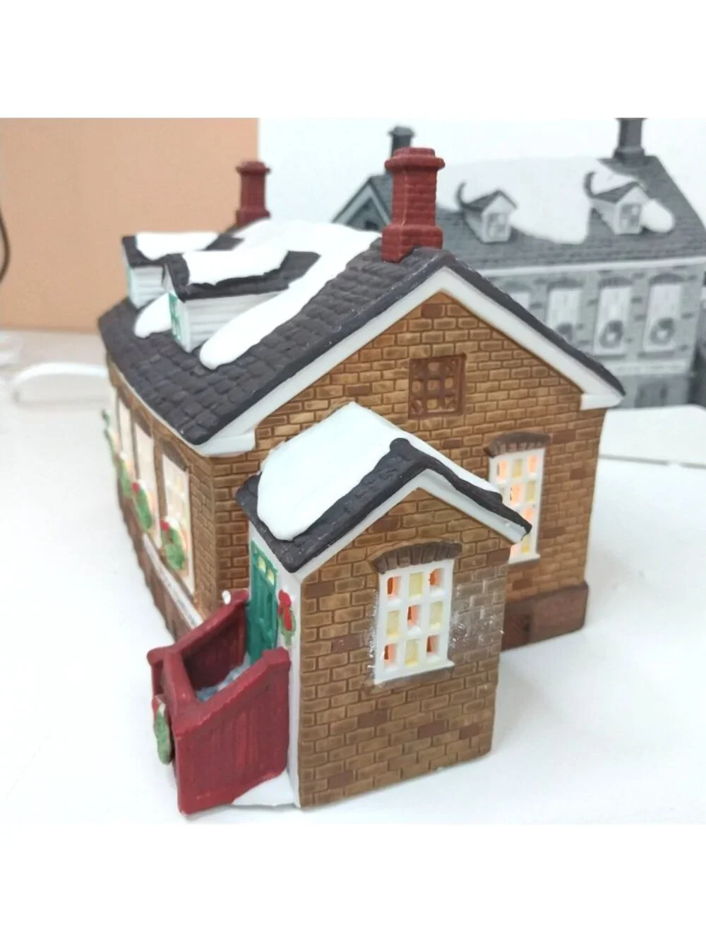 Department 56 New England Stoney Brook Town Hall 5644-8 & Market Day 5641-3